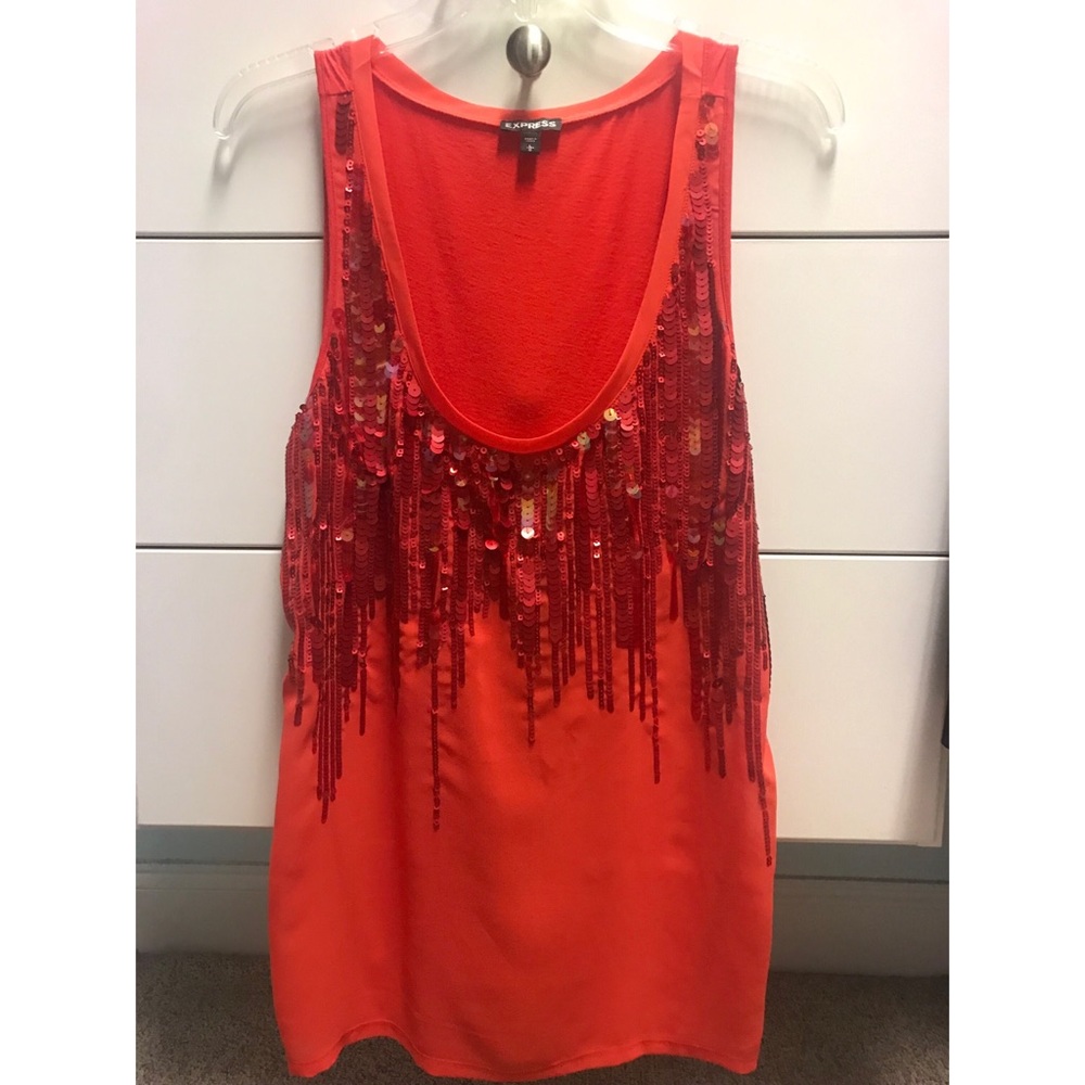 EXPRESS. Women’s sequin tank top. Size Large